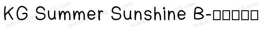 KG Summer Sunshine B字体转换